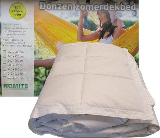 iSleep Dekbed Zomer Dons - 90% Dons - Tweepersoons - 200x220 cm - Wit