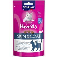Vitakraft Vita Hearts Skin and Coat, Adult Zalm 9 x 40 g