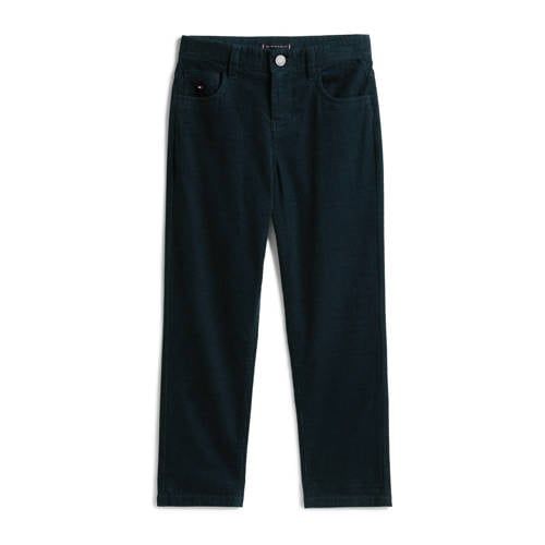 Tommy Hilfiger corduroy baggy casual broek donkerblauw