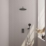 Brauer Gunmetal Carving Thermostatische Regendoucheset Inbouw