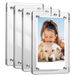 Fintie 4 stuks acryl magnetische fotolijst voor foto's van 7,6 cm, dubbelzijdige koelkast, fotolijst voor Fujifilm Instax Mini 12 11 40 EVO Liplay Link 2 foto, Polaroid instant foto, transparant