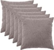 vidaXL - Kussensloop - 6 stuks - HEERLEN - Lichtgrijs - 80 x 80 cm - Bouclé