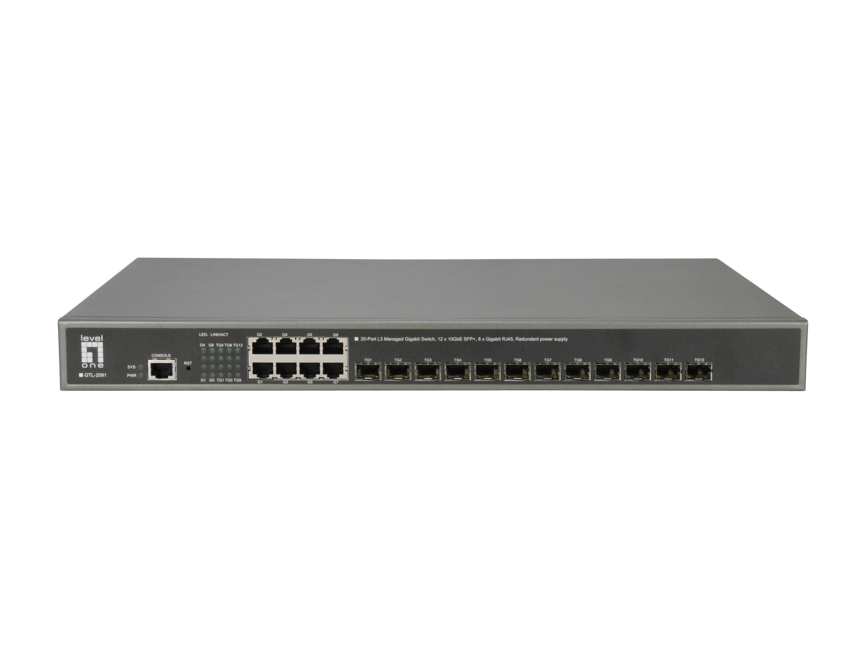 LevelOne GTL-2091 - Switch - 10/100/1000 Mbit/s - Grijs