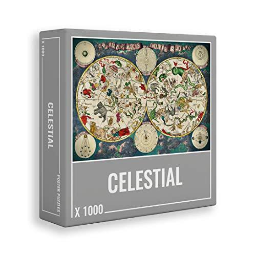 Cloudberries Celestial – Hoogwaardige Legpuzzel met 1000 Stukjes voor Volwassenen, met een Vintage Sterrenkaart en een Astronomisch Ontwerp. Gemaakt in Europa.