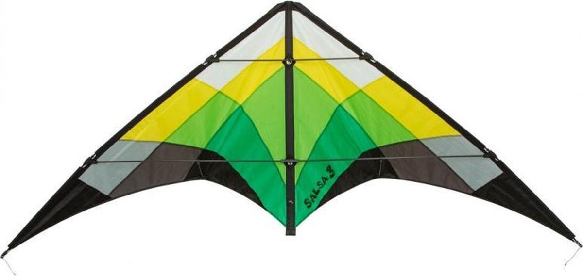 HQ Kites Tweelijnsvlieger Salsa Iii Jungle 188 Cm Groen/geel