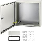 VEVOR Schakelkast Nema IndustriëLe Behuizing 40x40x15cm Nema 4x Stalen Verdeelkast Ip66 Waterdicht en Stofdicht Elektrische Aansluitdoos voor Buiten/Binnen Met Montageplaat