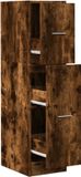 vidaXL Apothekerskast 30x41x118 cm bewerkt hout gerookt eikenkleurig