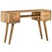 Bureau en schrijfblad 115x47x76 cm en massief mangohout