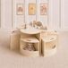 Baninni Table avec 4 Chaises pour Enfants Cloudy Sable