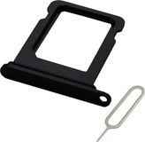 MMOBIEL Simkaart Houder Geschikt voor iPhone 13 mini – Sim Tray - Simkaarthouder Vervanging – Sim Card Tray - Incl. Sim Pin en Waterdichte Rubberen Ring - Zwart