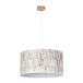 Homemania HOMBR_0266 Hanglamp, kroonluchter, metaal, hout, papier, meerkleurig, 50 x 50 x 120 cm