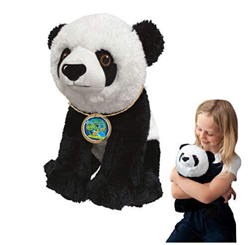 EcoBuddiez - Panda van Deluxebase. Grote, zachte knuffel van 30 cm gemaakt van gerecycleerde plastic flessen. Schattig, eco-vriendelijk, zacht knuffel geschenk voor kinderen en peuters.
