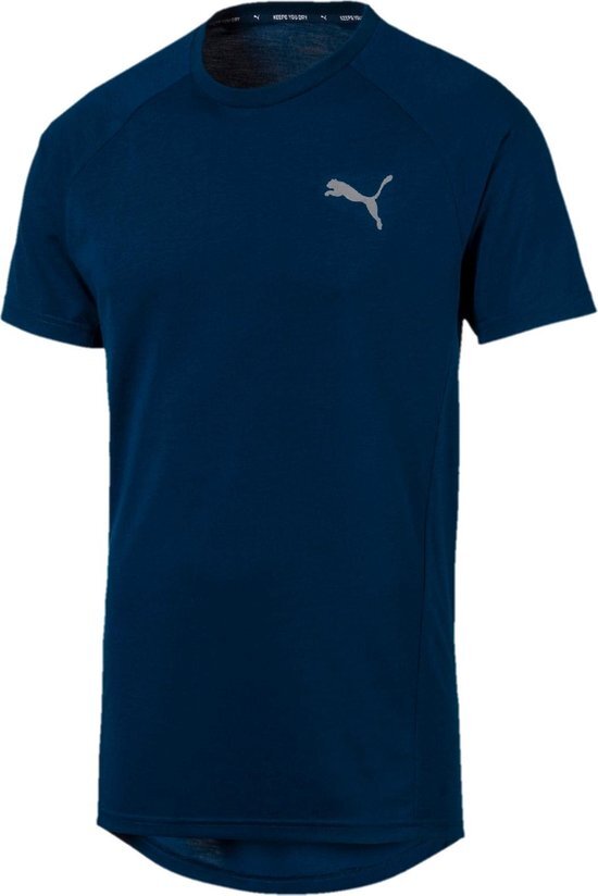 PUMA Evostripe Tee Shirt Heren - Gibraltar Sea - Maat S