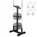 Yes4All Gewichtsplaat Boomhouder & Verticale Barbell Opbergrek Voor Home Gym, 6-Pegs Olympische Gewichtsplaat & 2 Barbells