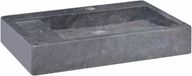 vidaXL Lavabo 58x39x10 cm Marbre Noir