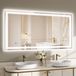 Miroir de salle de bain LED, 127 x 76 cm, 3 couleurs, variateur d'intensité, anti-buée, indice de protection IP65