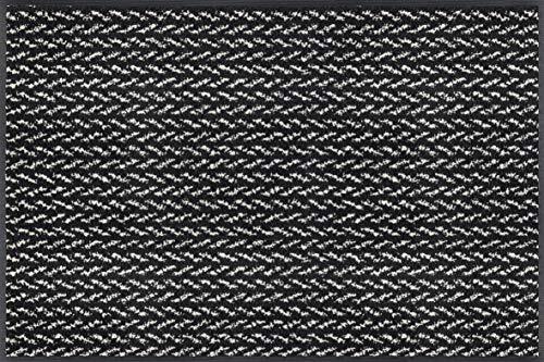 Wash+Dry Design voetmat, polyamide, zwart, 60x90 cm