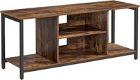 Vasagle TV-meubel met open vakken 40 x 120 x 50 cm vintage bruin-zwart