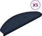 vidaXL Trapmatten Zelfklevend 5 stuks 65x21x4 cm Marineblauw