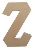 Décopatch - Ref AC419O - Papier-Maché Alfabet - Grappige kleine letter "Z" - Leuk om te versieren met Décopatch Papers, Lijm & Vernis, 5 x 22 x 23cm - Bruin