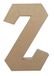 Décopatch - Ref AC419O - Papier-Maché Alfabet - Grappige kleine letter "Z" - Leuk om te versieren met Décopatch Papers, Lijm & Vernis, 5 x 22 x 23cm - Bruin