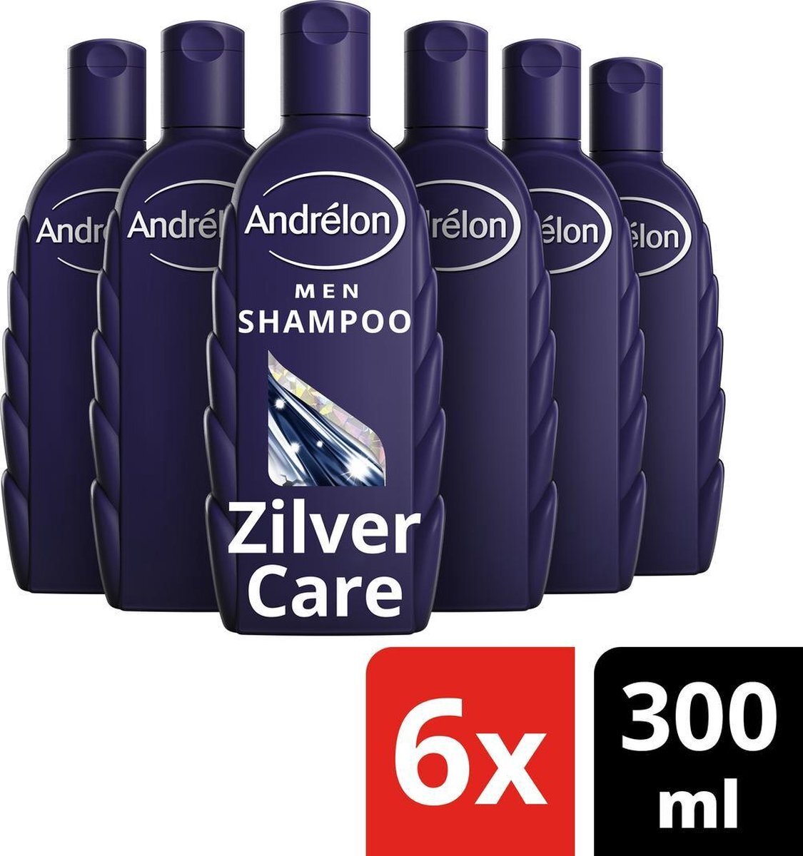 Andrélon Zilver Care Men shampoo - 6 x 300 ml