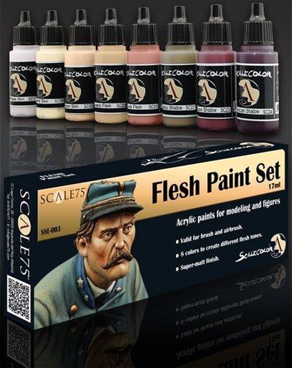 Scale 75 Flesh Paint Set - 8 kleuren - 17ml - SSE-003