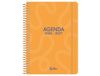 Liderpapel Agenda scolaire 2026-2027, reliure spirale, classique, A5, bilingue, 70 g, papier FSC (orange)