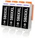 Canon PGI-580 XXL cartouches d'encre noirs, pack de 4, compatible avec Canon