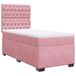 vidaXL Boxspringbed met matras, fluweel, roze, 80x200 cm