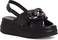 Tamaris - Dames - Plateau sandalen - Zwart - Maat 39