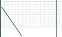 vidaXL Euro-hek met grondbevestiging 25 x 1 m PVC-Coated Staal Grijs