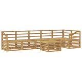 vidaXL - Buiten - bank - set - 7 - st - Wit - Massief - Acacia - Hout