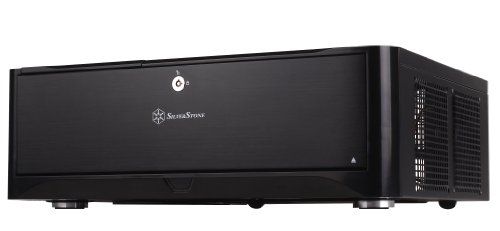 SilverStone SST-GD06B - Grandia HTPC Micro ATX desktopbehuizing met hoog vermogen en geluidsarm koelsysteem, zwart
