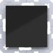 Hager Blindplaat met centraal element, inbouw, A.x/C.x, glanzend zwart, 1 stuk.