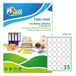 Tico PG4-36 etiketten, glanzend, rond, 100 FF, wit