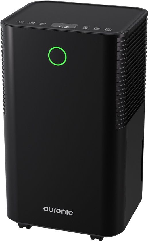 Auronic Luchtontvochtiger - Compact Series - 10L per dag - 2L Waterreservoir - Was-droog functie - Slaapkamer, Badkamer en Woonkamer - Vochtopnemer voor in Huis - Dehumidifier - Zwart