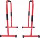 Gorilla Sports Dip Bars Deluxe Rood - Push up stand bar