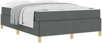 vidaXL Bedframe Donkergrijs Stof 140 x 190 cm