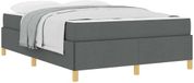 vidaXL Bedframe Donkergrijs Stof 140 x 190 cm