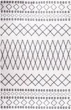 vidaXL Vloerkleed wasbaar 80x150 cm wit en zwart