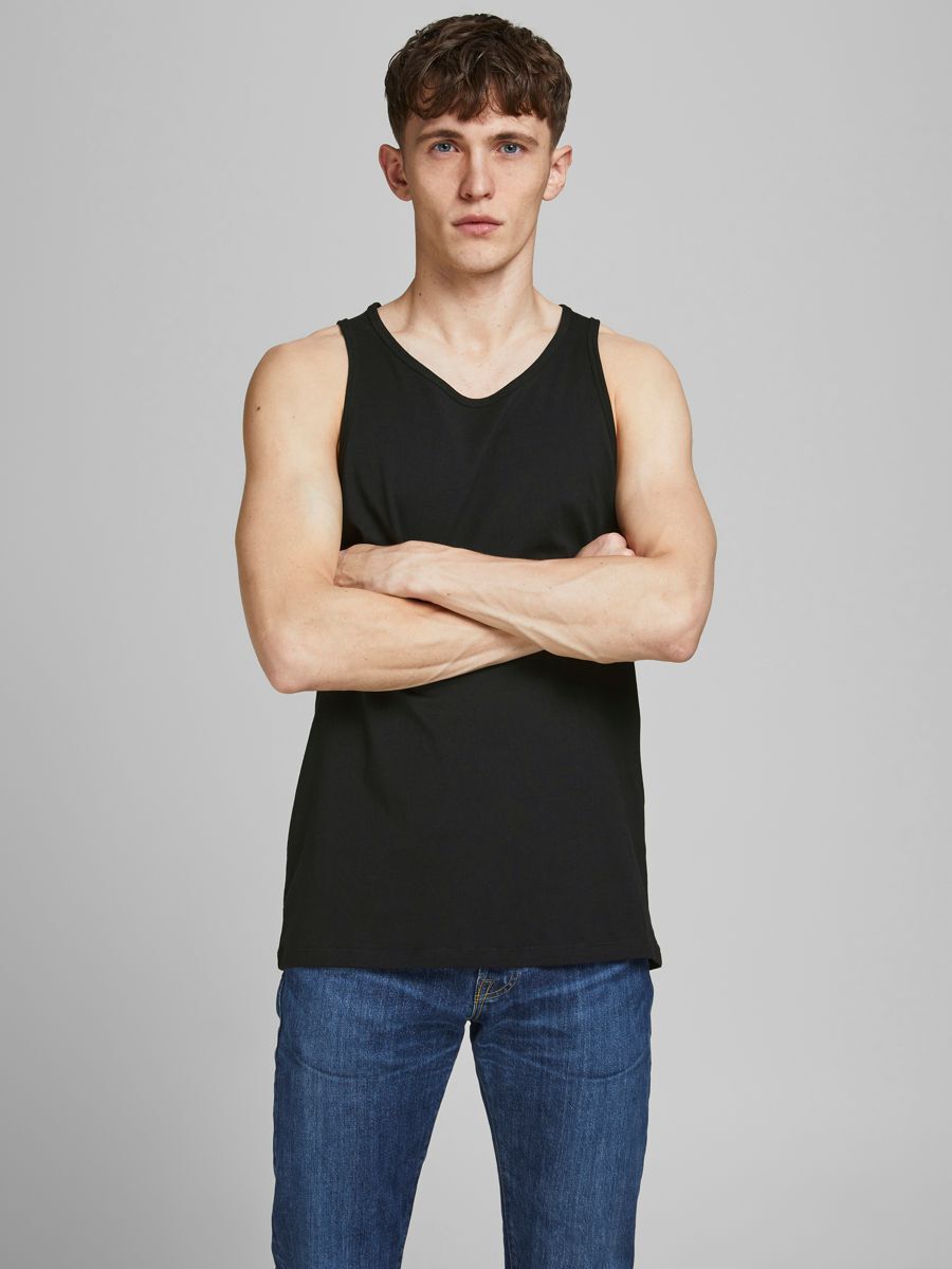 Jack & Jones JACBASIC TANKTOP 2 PACK NOOS Heren Tanktop - Zwart - Maat L