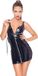 Black Level Bol Lak Jurk Met Veter en Rits Sluiting - Zwart - XL