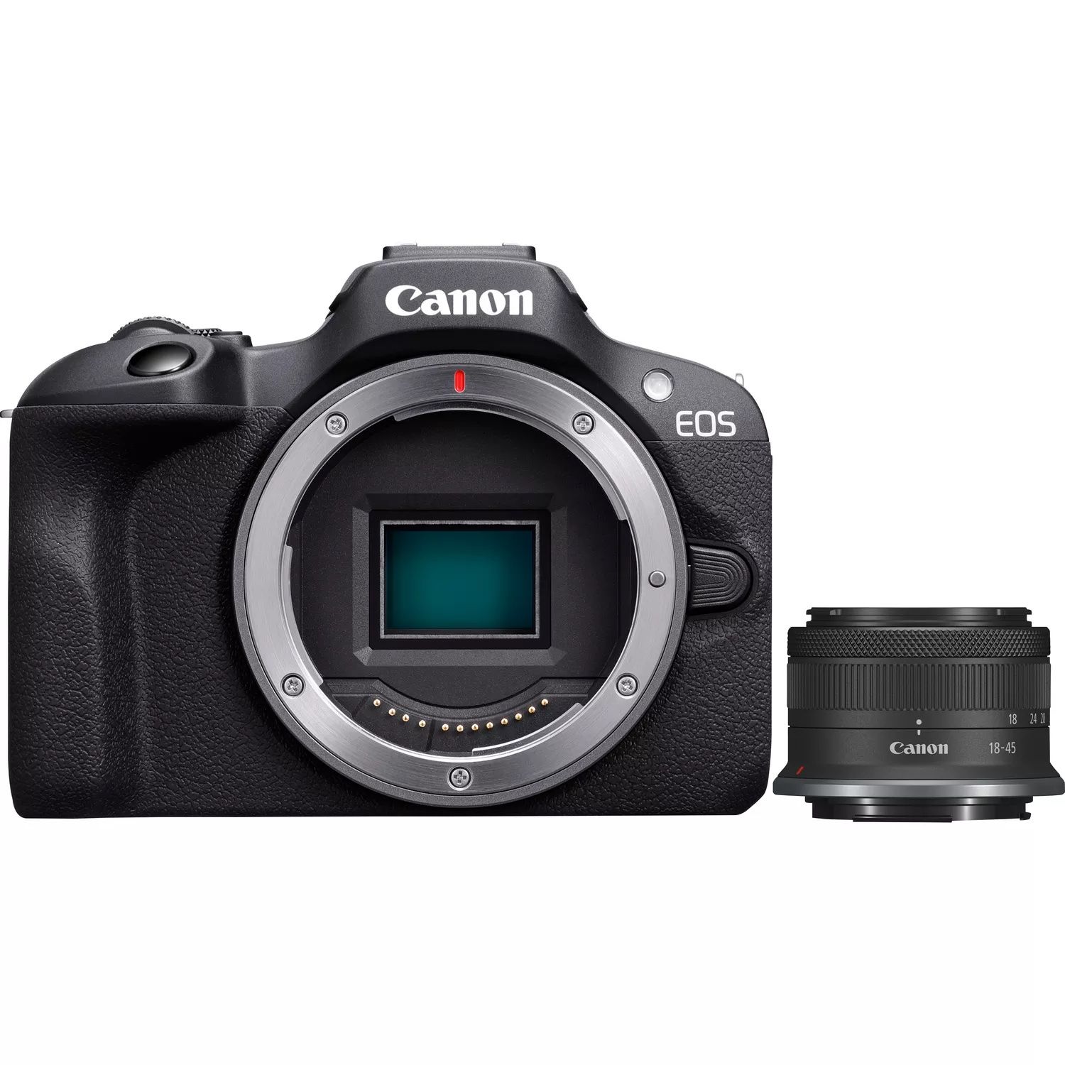 Canon EOS R100 + RF-S 18-45mm F4.5-6.3 IS STM Kit zwart