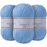 Utopia Crafts DK Double Knitting Yarn 3x 100g (Baby Blue)