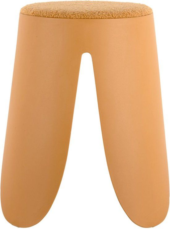 Leitmotiv Kruk Savor - Geel - Ø44cm - Modern - Zitkruk - Plastic