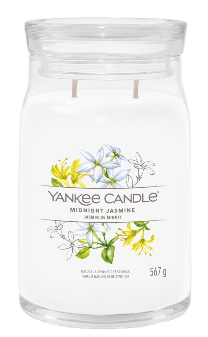 Yankee Candle Midnight Jasmine Cylinder Kaars - 90 uur - Wit