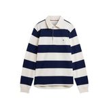 Tommy Hilfiger rugby regular fit gestreepte sweater - ivory petal/carbon navy