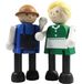 Tano - Ferme & Femme - Jouet en bois pour enfants, set de 2, 80 mm