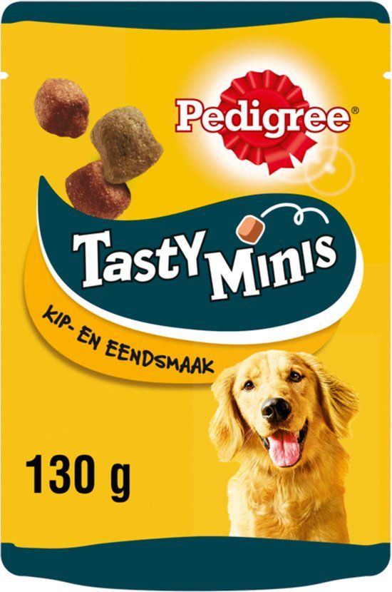 Pedigree Tasty Minis & Bites - Hondensnacks - Kip Eend 130 g